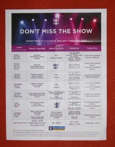 Show-Plan für unsere Reise