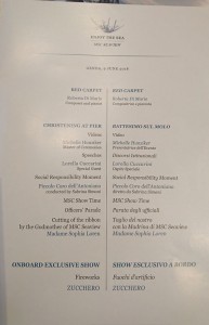 Programm der Tauffeier