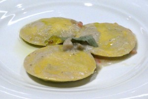 Homemade Panciotti Stuffed with Aubergines and Scamorza Cheese