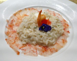 Zitronen-Risotto mit Garnelenvariationen
