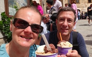 Wir genießen erst einmal Sergios Eis