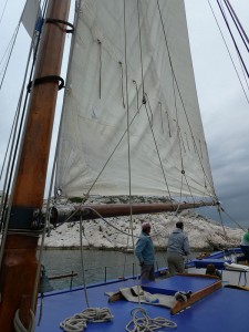 La Flâneuse unter Segeln