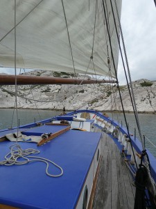 La Flâneuse unter Segeln
