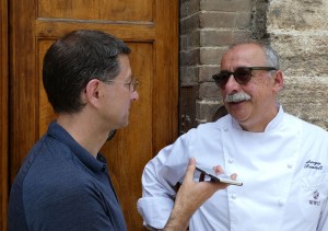 Franz im Interview mit Sergio
