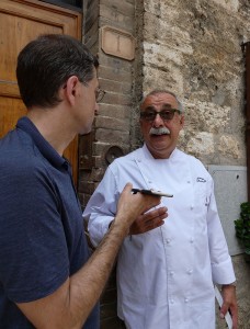 Franz im Interview mit Sergio
