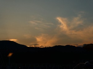 Reste des Sonnenuntergangs