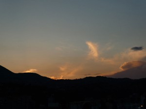 Reste des Sonnenuntergangs