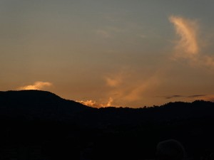 Reste des Sonnenuntergangs