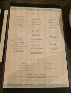 Speisekarte Solarium Bistro