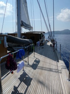 Deck nach hinten