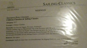 Sailing-Classics Weißwein