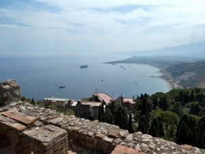 Aussicht auf die Bucht von Giardini Naxos