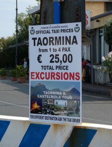 Taxipreise nach Taormina