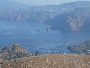 Aussicht über die Liparischen Inseln