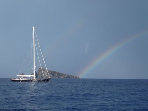 doppelter Regenbogen
