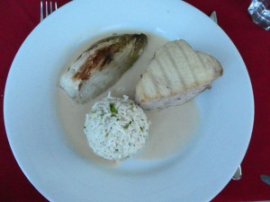 Thunfisch mit Reis und Chicorée