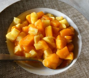Mango und Papaya