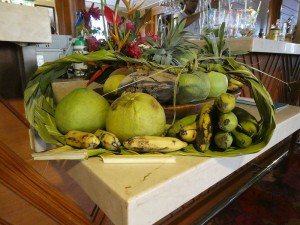 unser Obstkorb an der Bar