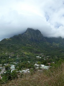 Berge in Wolken