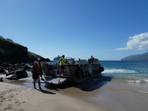 Übersetzen zum Strand