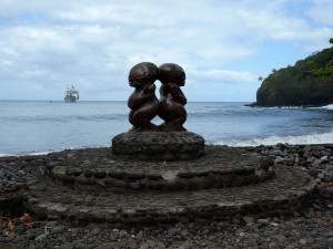 Zwillings-Tiki auf Fatu Hiva