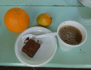 Wanderung - Brownie, wilde Mango und die Orange zum Kaffee