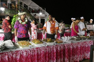Buffet zum polynesischen Abend