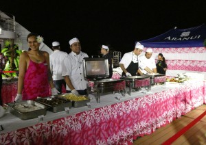 Buffet zum polynesischen Abend