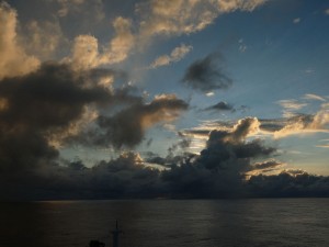 Wolken statt Sonnenuntergang