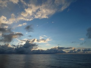 Wolken statt Sonnenuntergang