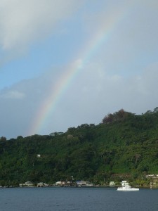 Regenbogen über Bora Bora