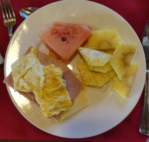 letztes Frühstück an Bord