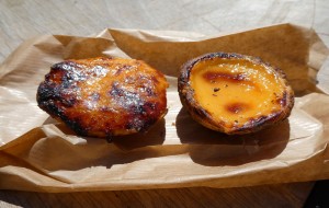 Spezialität mit Kürbisfüllung und Pasteis de Nata