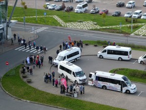 Kleinbusse der privaten Anbieter