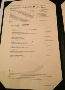 Speisekarte deutsch