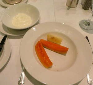 Joghurt und Papaya