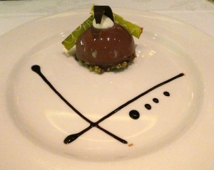 Chocolate Journeys: Cocolate Pistacchio Dome with Almond and Pistacchio Nougatine