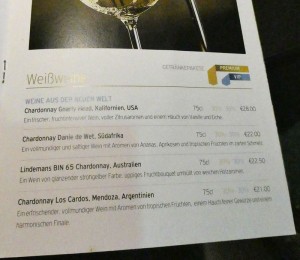 Weinkarte