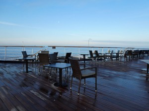Terrasse beim Club Bistro