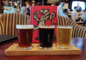Tasting Flight der Cunard Biere