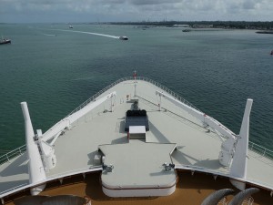 Bug der Queen Mary 2