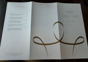 Getränkekarte Kings Court