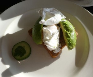 Vollkornbrot mit Avocado & pochierten Eiern