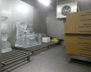 Kühlraum der Eisskulpturen