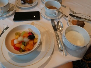 letztes Frühstück im Britannia Restaurant