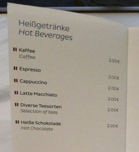 Getränkekarte