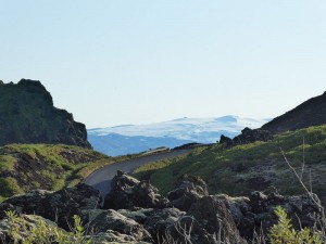 erster Blick zum Eyjafjallajökull