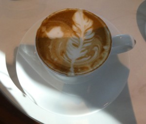 ein Cappuccino zum Arbeiten