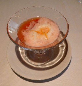 Zitronensorbet mit Champagner