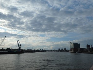 Blick auf den Hamburger Hafen